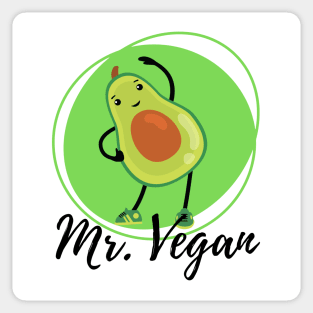 Mr Vegan Avocado Sticker